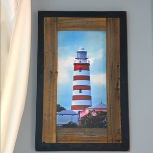 Wooden framed lighthouse photo